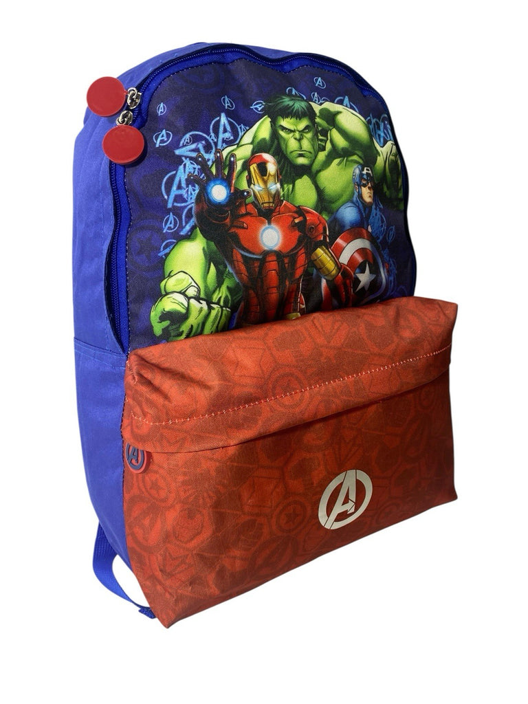 Marvel Avengers Large School Backpack Rucksack Front Pocket Hulk Iron Man New