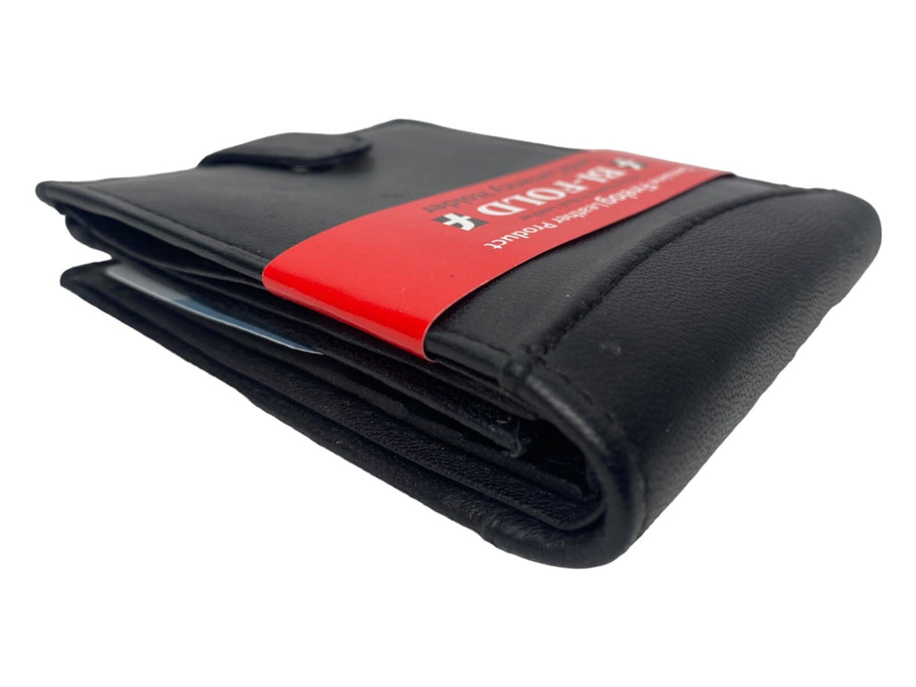 Gents Mens Soft Leather Bifold Credit Card Holder Purse Notes Coins Wallet New