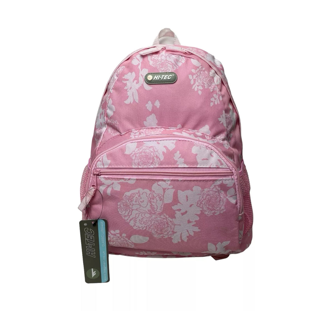 Hi Tec Ladies Flower Print Backpack Rucksack School Gym College Work Travel New