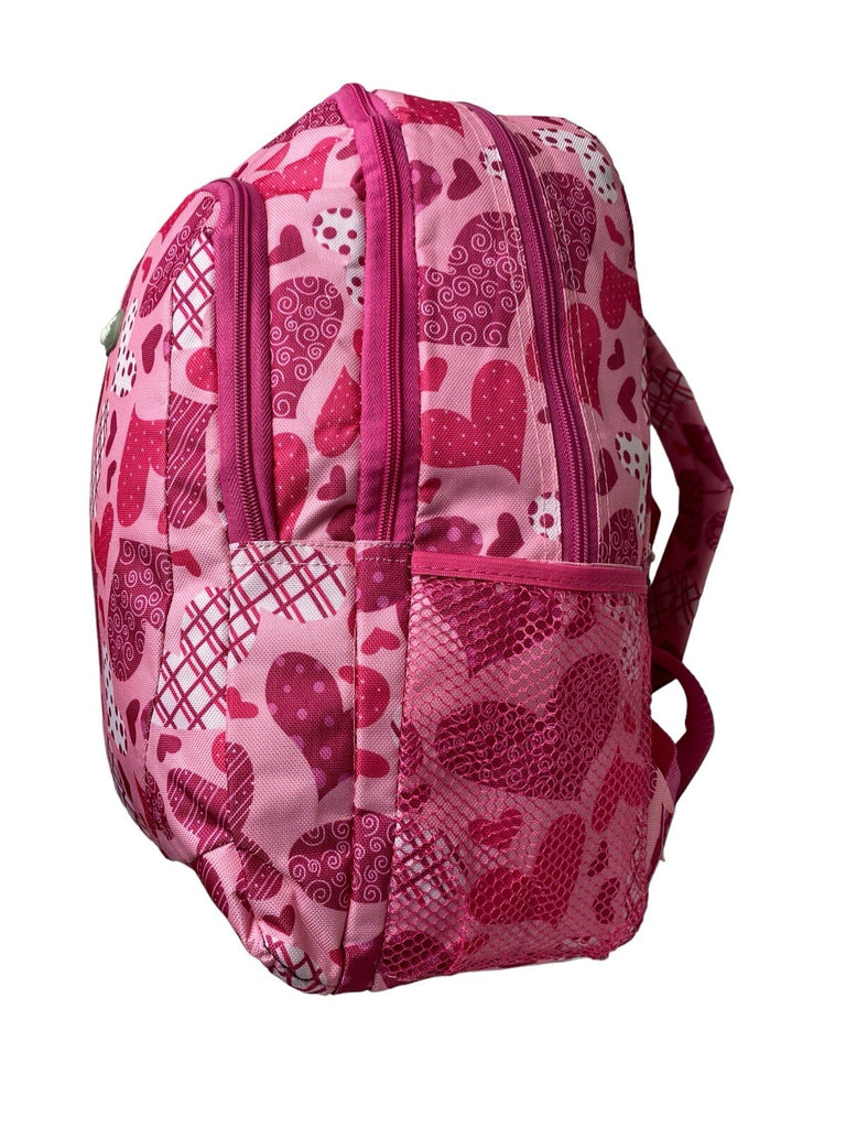 Ladies Hearts Backpack School College Gym Luggage Travel Rucksack Bag New
