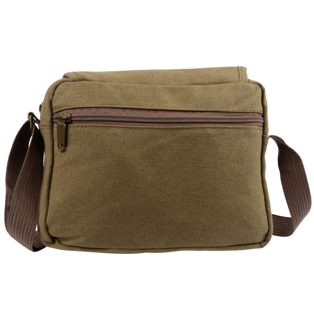 Lorenz Unisex Small Canvas Cross Body Travel Utility Bag Adjustable Strap