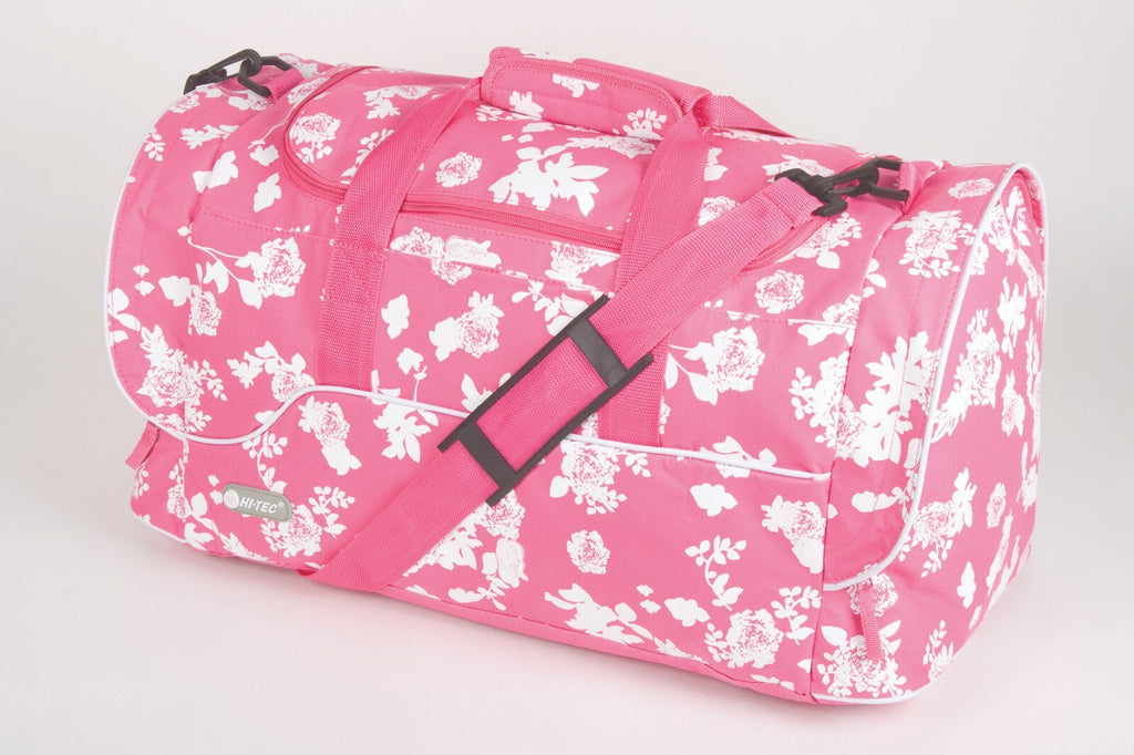 Hi Tec Ladies 18" Flower Holdall Gym PE Weekend Duffle Overnight Travel Bag New