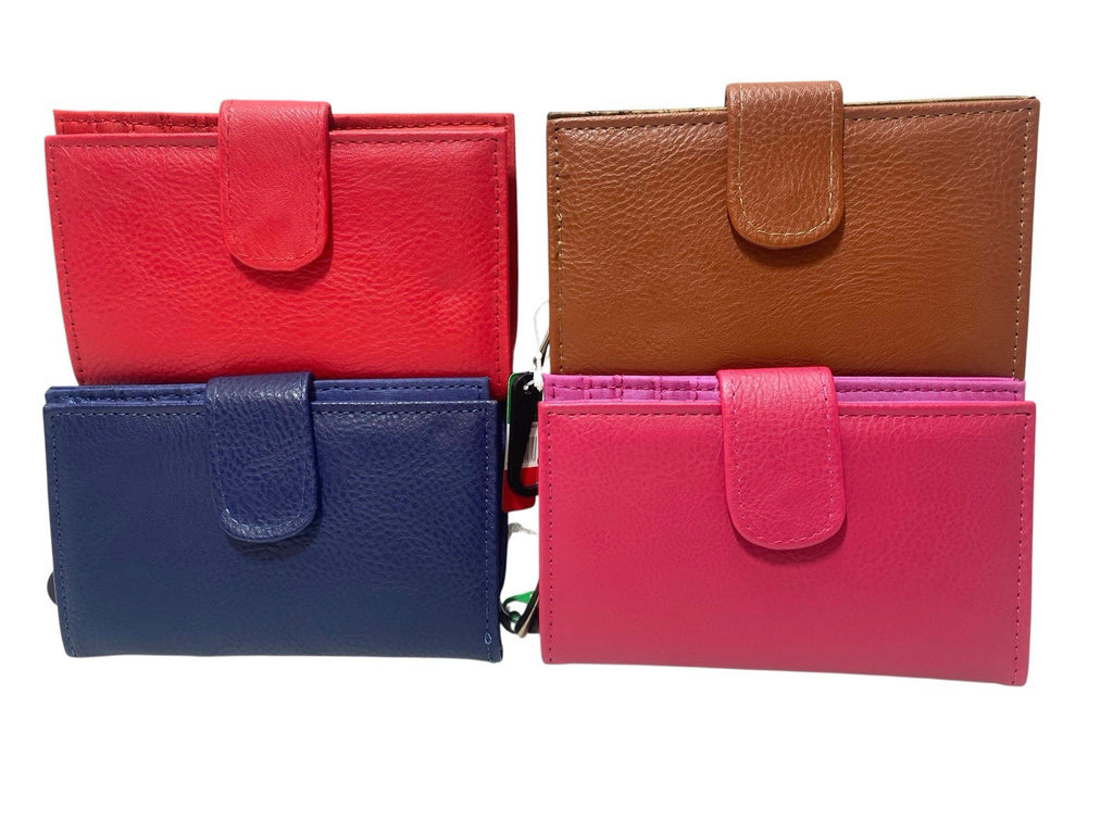 Ladies Bifold Faux Leather Zip Around Coin Notes Credit Card Purse New