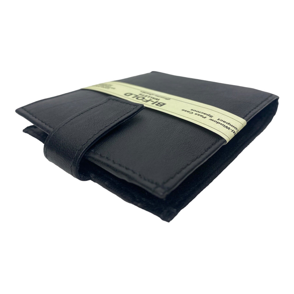 Fabretti Mens Real Leather Bifold Wallet With Detachable Card Holder New