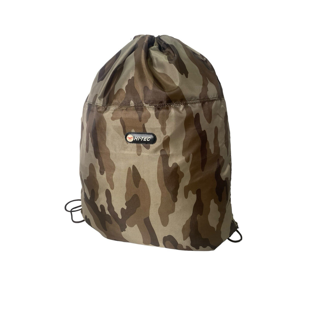Mens Boys Hi-Tec Camouflage Cammo Army Fitness Sports Drawstring PE Trainer Bag