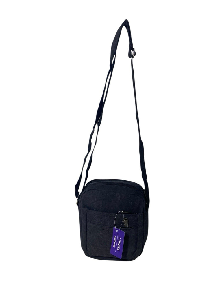 Lorenz Unisex Multi Purpose Small Canvas Cross Body Shoulder Travel Utility Bag