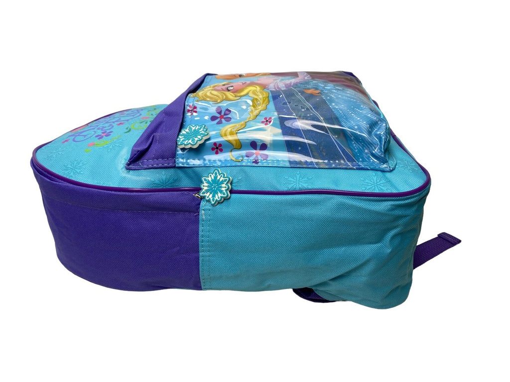 Disney Frozen Anna  Elsa Large Backpack With Front Pocket New
