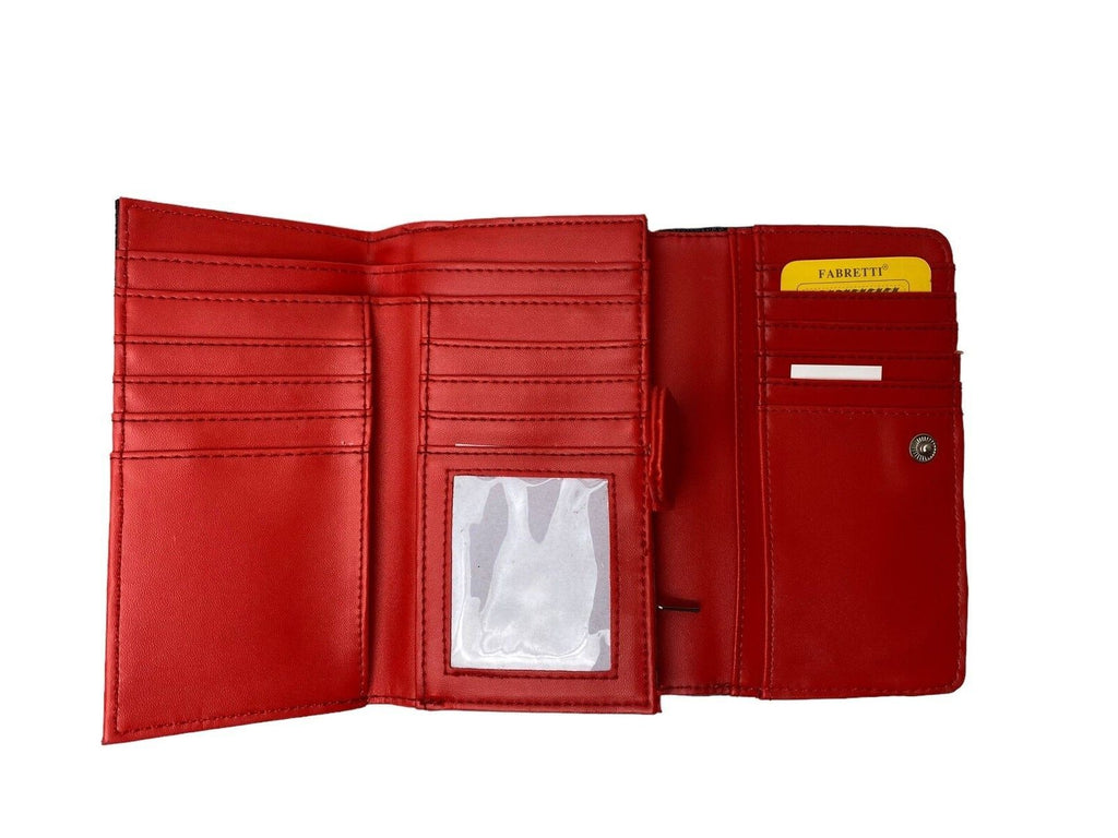 Fabretti Ladies Envelope Purse Clutch Coin Credit Card Wallet New