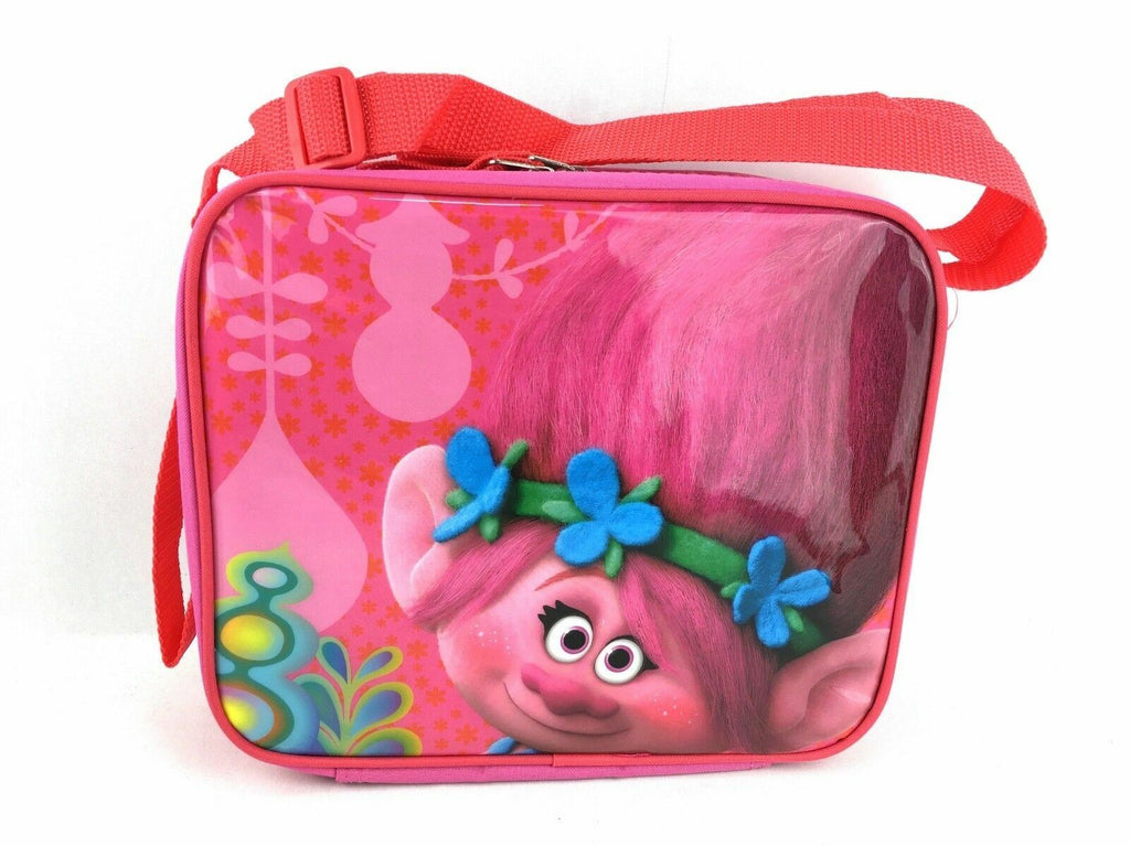 Trolls Poppy Girls Pink Insulated Lunch Bag With Strap School Picnic Bag New