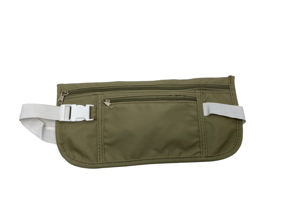 Slim Line Polyester Bum Bag Money Belt Pouch Waist Travel Accessories New