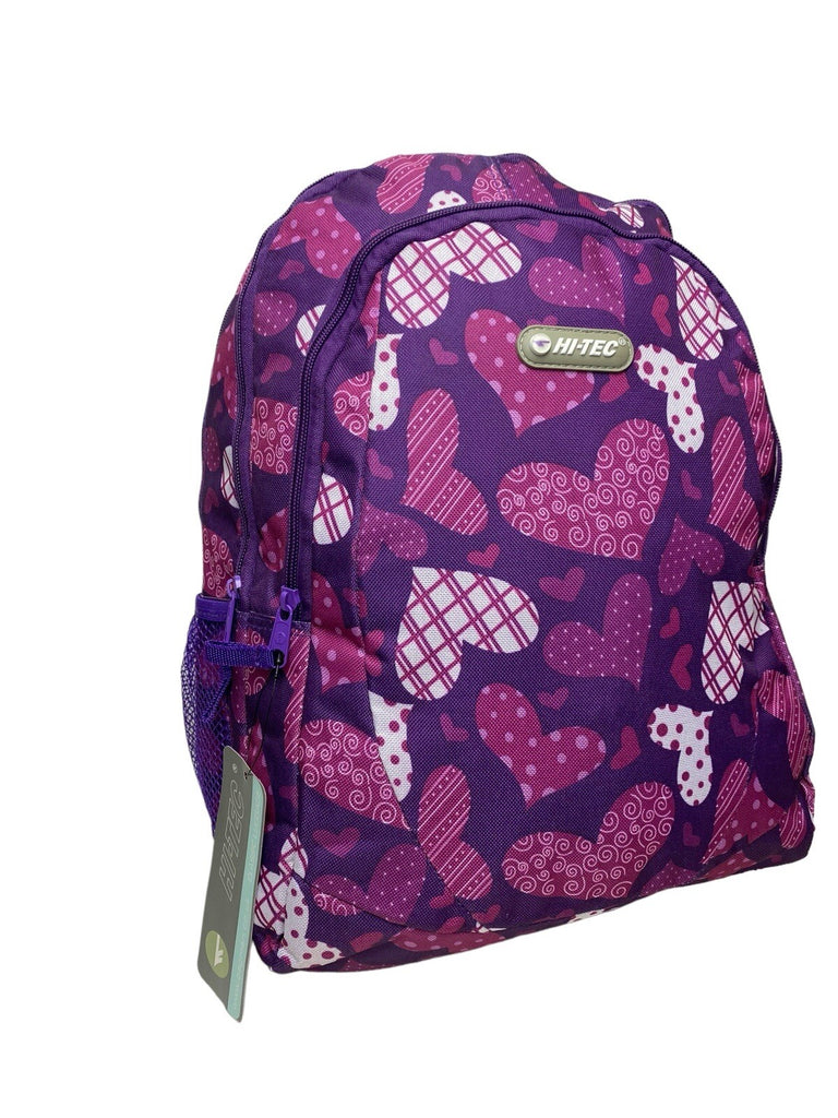 Ladies Hearts Backpack School College Gym Luggage Travel Rucksack Bag New