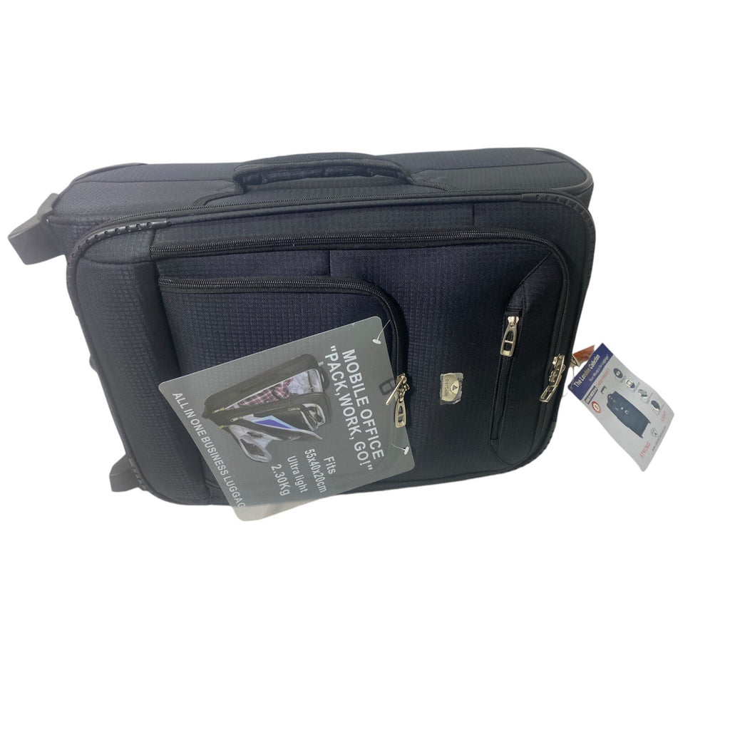 Aerolite Lightweight 2 Wheel Cabin Sized Hand Luggage Suitcase 55x 35.5 x 20 21"