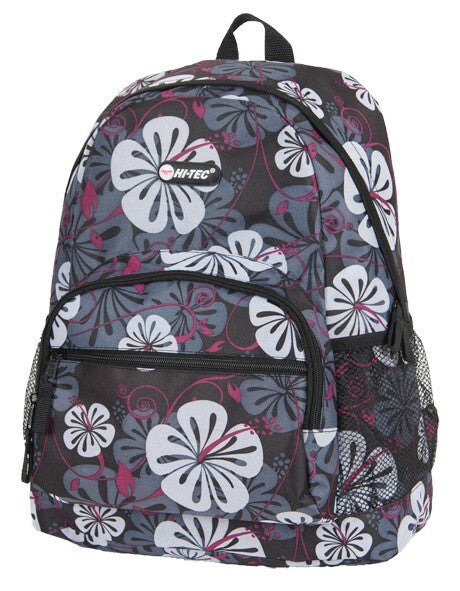 Hi Tec Ladies Girls Flower Print Backpack Rucksack School Gym College Work New
