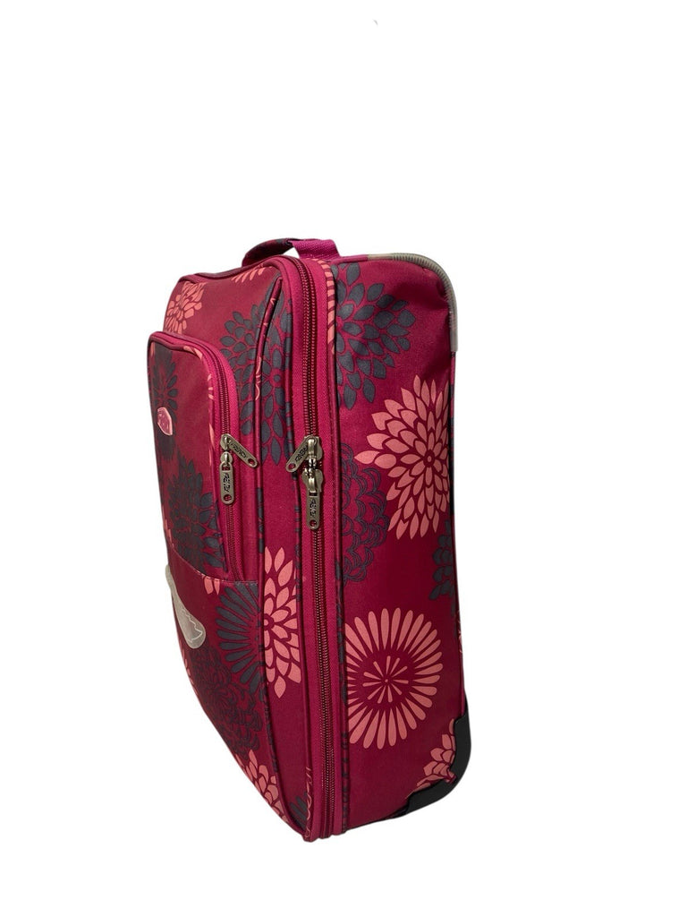 Frenzy 21" Lightweight 2 Wheel Carry On Hand Cabin Luggage Suitcase 36L Pink