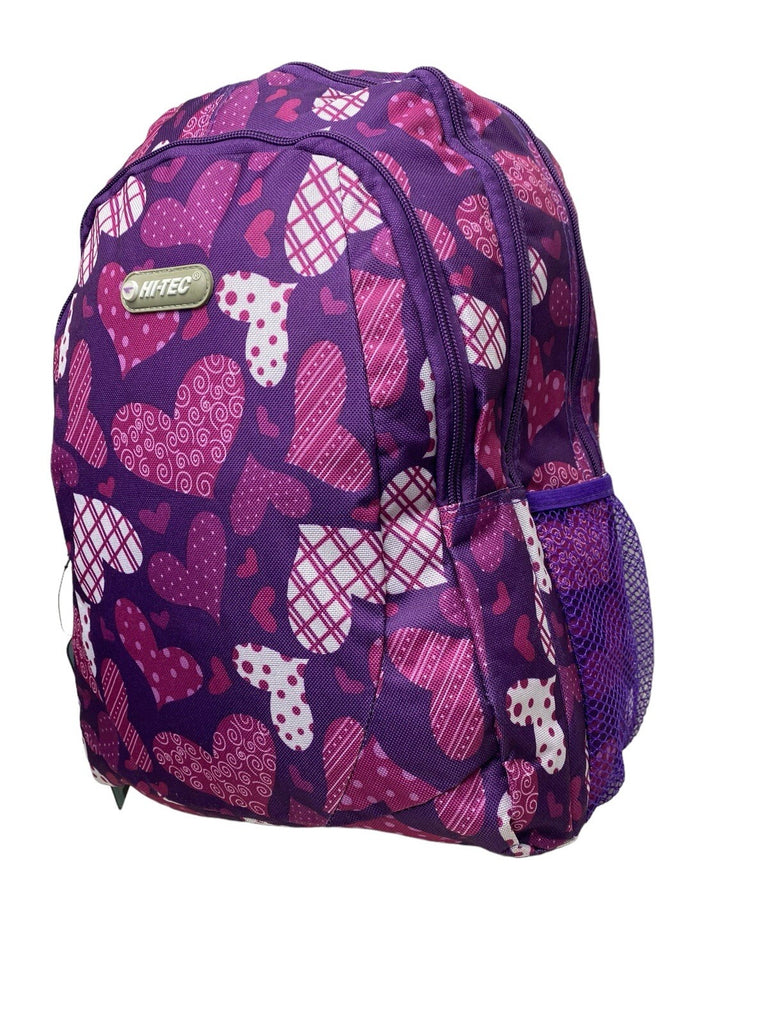 Ladies Hearts Backpack School College Gym Luggage Travel Rucksack Bag New