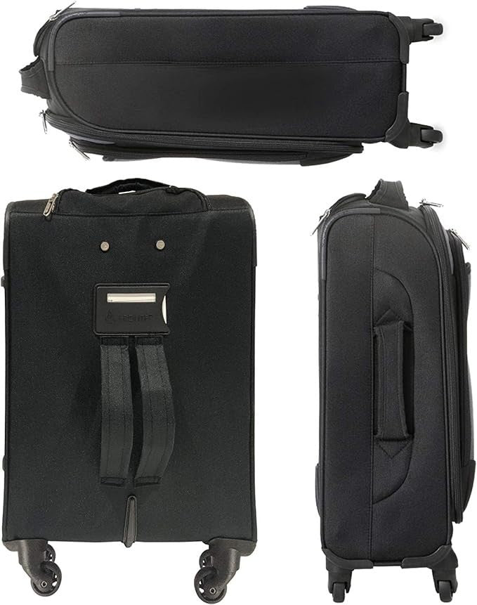 Aerolite 21" Lightweight 4 Wheel Carry On Hand Cabin Luggage Suitcase 33L Black