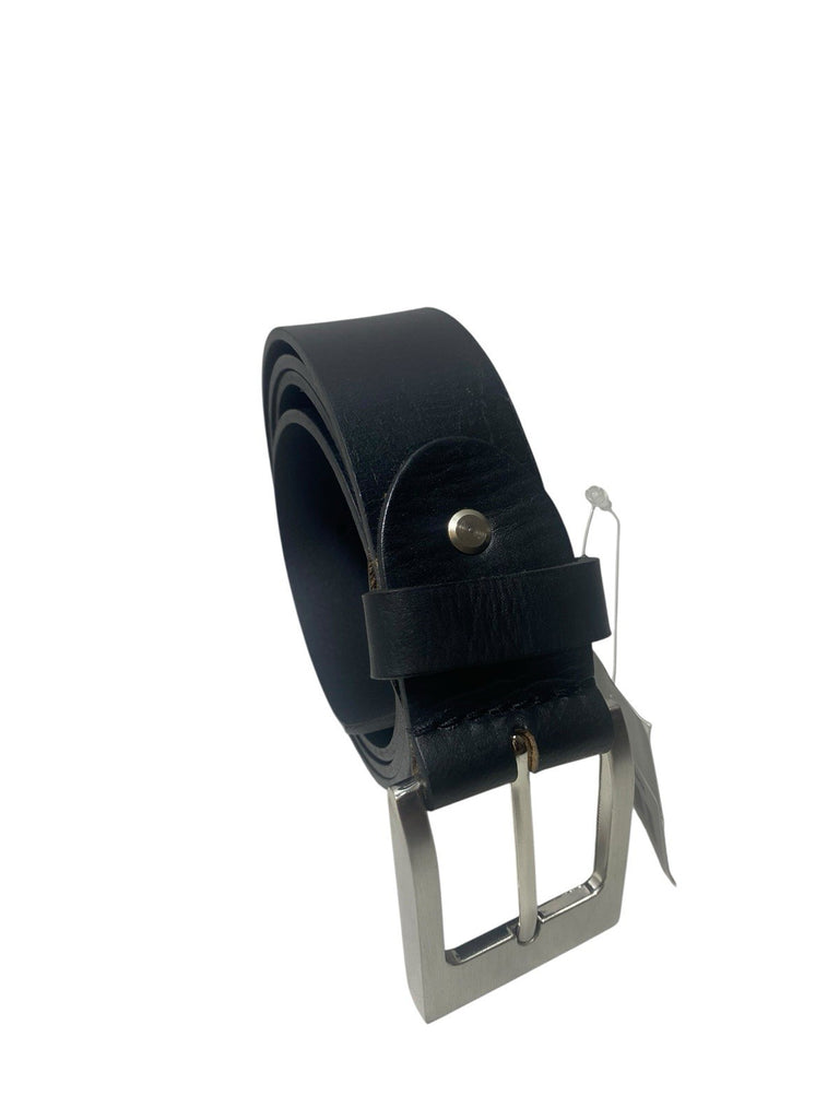 Mens 100% Full Grain Leather 1.5" (38mm) Wide Belt Black XL 40-44" New