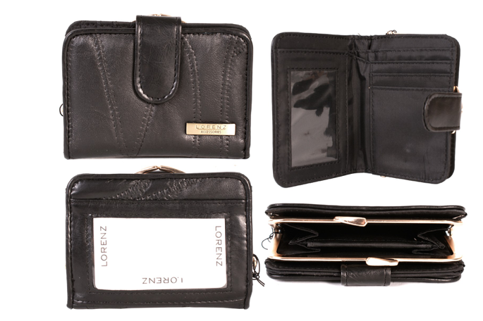 Lorenz Soft Leather Ladies Purse Wallet Credit Cards Coin Slots Framed New