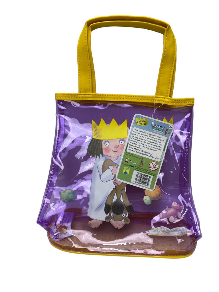 Girls Little Princess Pvc Transparent Beach Tote Birthday Party Bag New