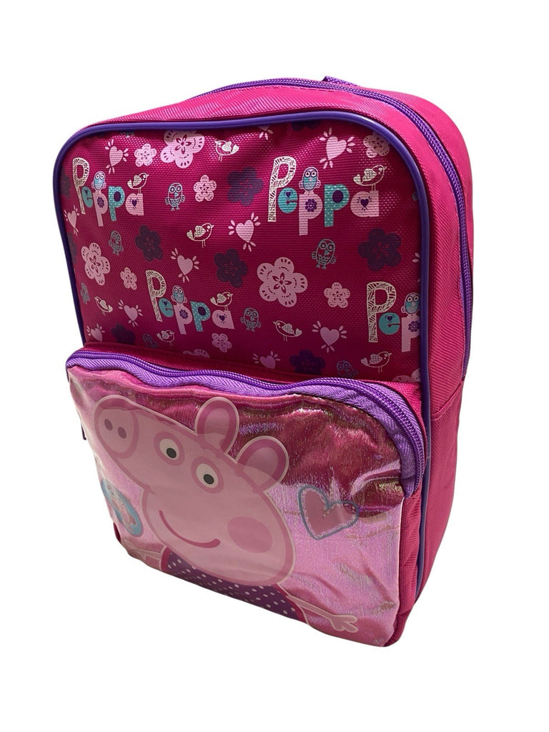 6 x Peppa Pig  Pink Glitter Front Pocket Backpack Job Lot Car Boot Market Resale