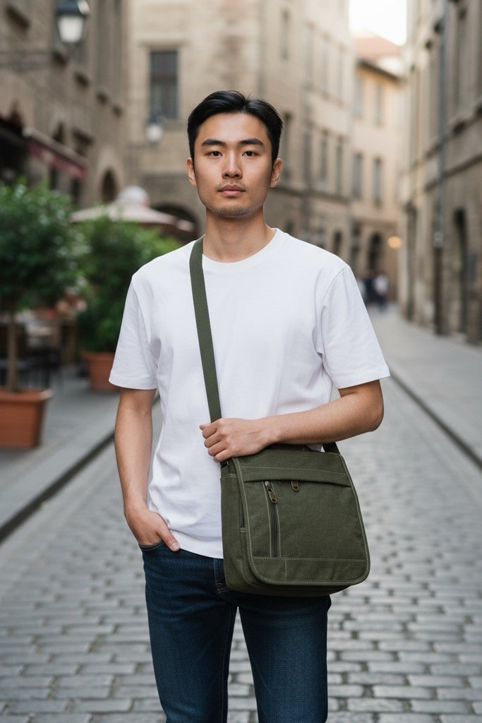 Ariana Unisex Canvas Messenger Shoulder Cross Body Travel Utility Satchel Bag