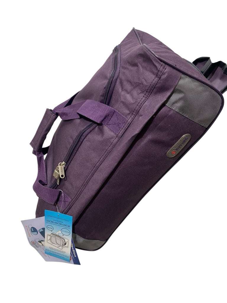 5 Cities 21" Carry On Lightweight Travel Wheeled Cabin Trolley Weekend Bag 29L