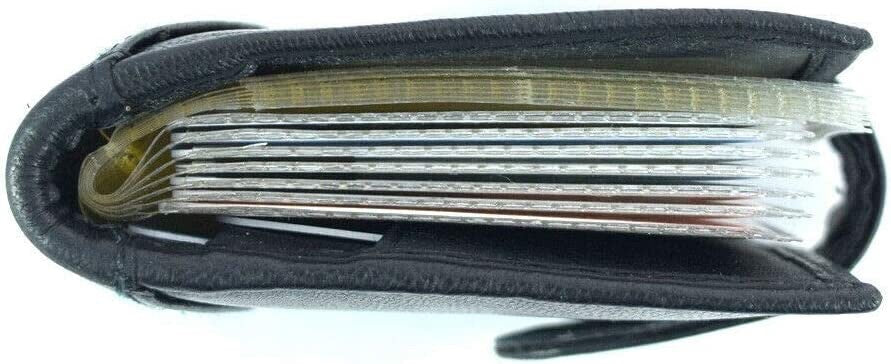 Sheep Nappa Leather RFID Protected Credit Card Case With Internal ID Window New