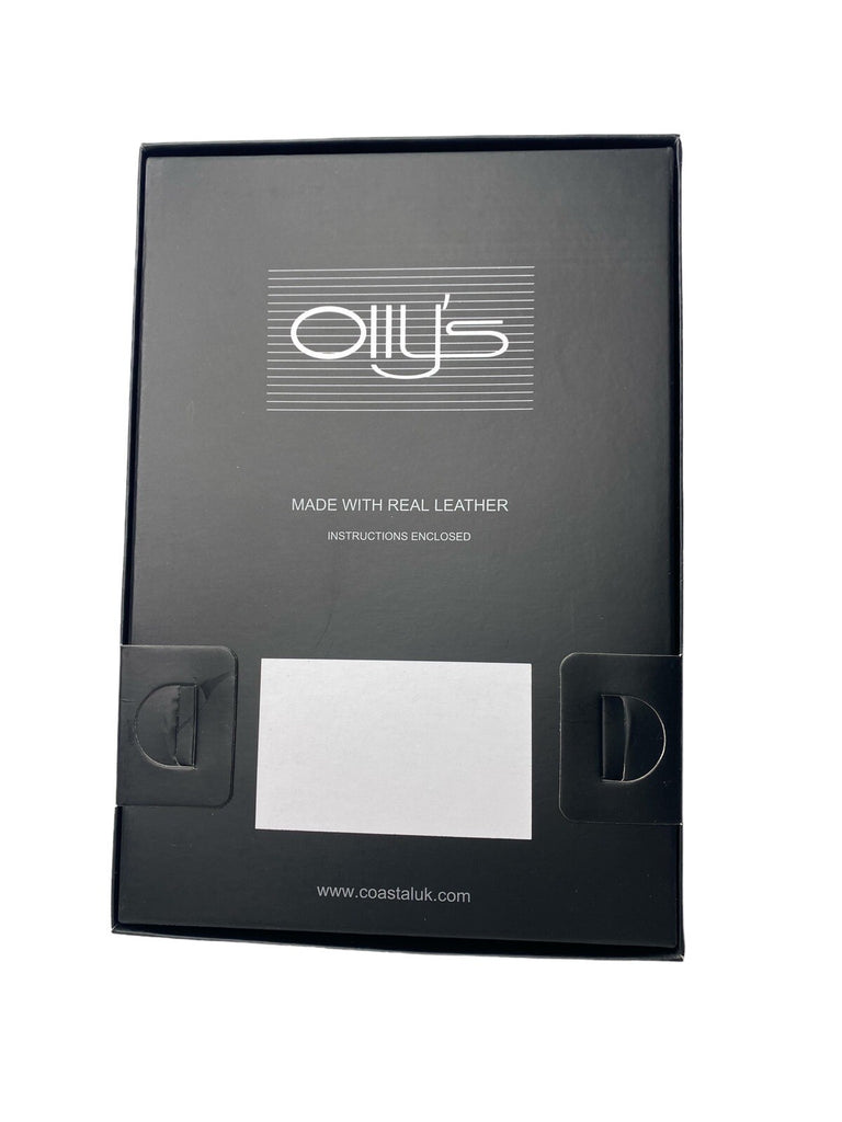 Ollys Mens Real Leather Reversible Belt With 2 Buckles Fits 28"- 42" Gift Box