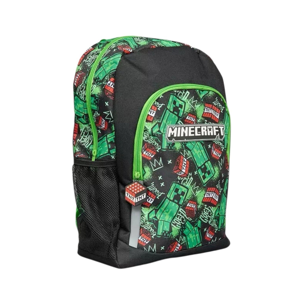 Minecraft Creeper Kids Sports Front Pocket Backpack Rucksack School Nursery Bag