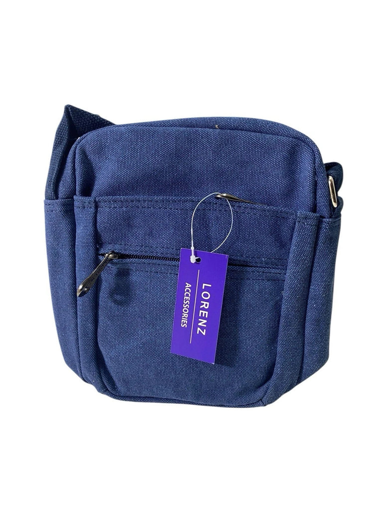 Lorenz Unisex Multi Purpose Small Canvas Cross Body Shoulder Travel Utility Bag
