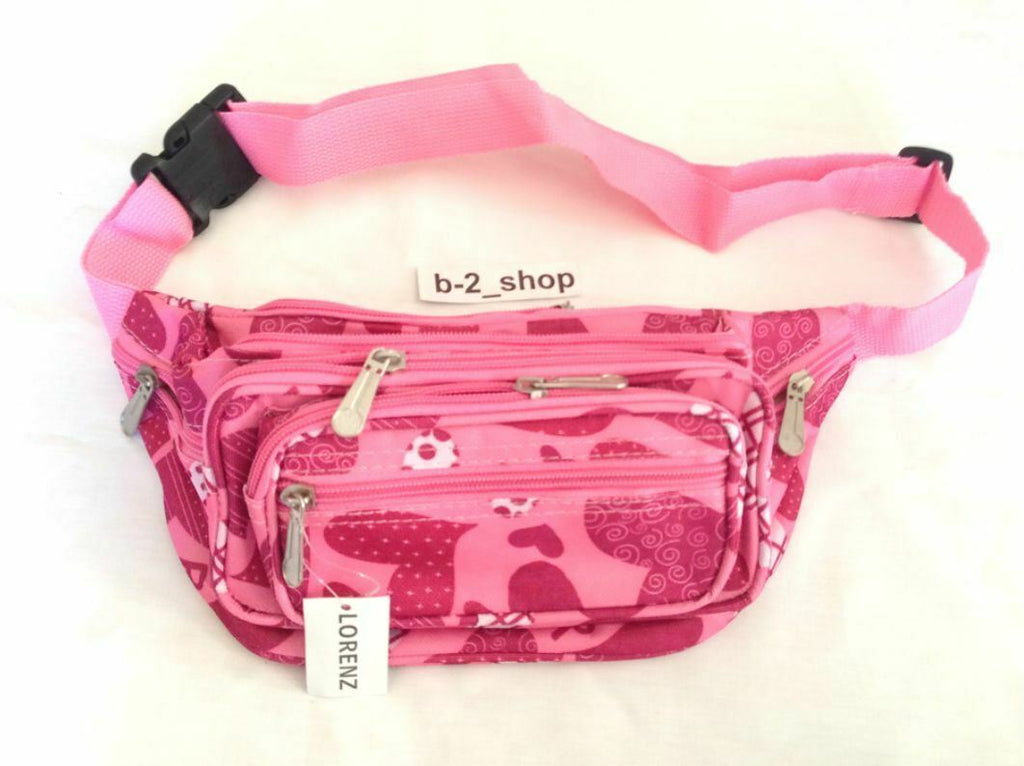 Lorenz Polyester Floral Money Belt Waist Pouch Fanny Pack Hip Bag Travel Holiday
