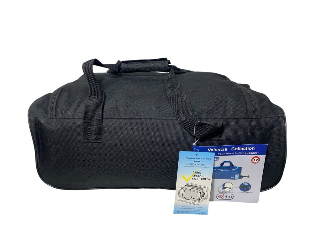 5 Cities 21" Carry On Lightweight Travel Wheeled Cabin Trolley Weekend Bag 29L