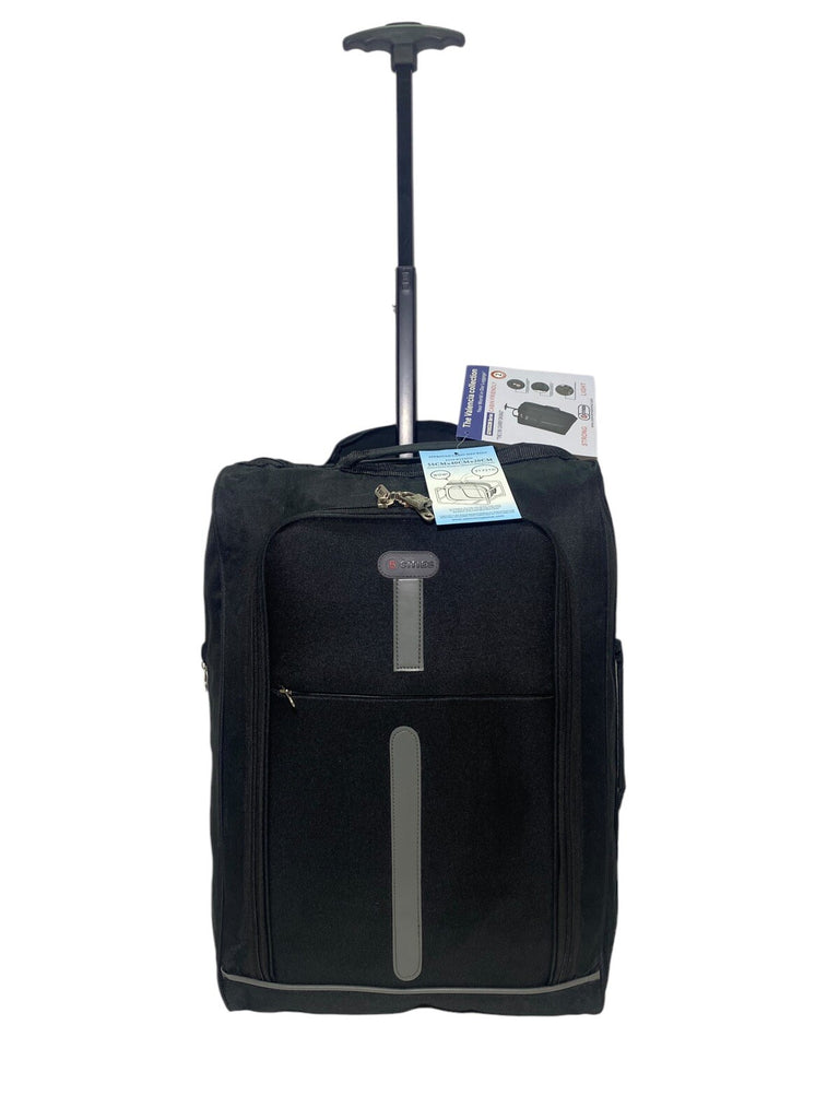 5 Cities 21" 55cm Carry On Lightweight Travel Wheeled Cabin Trolley Bag 42L New