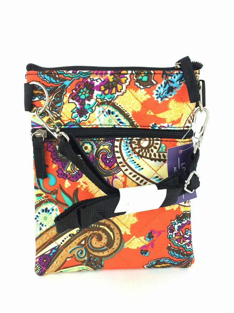 Lorenz Ladies Quilted Multicoloured Cross Body Travel Accessories Shoulder Bag