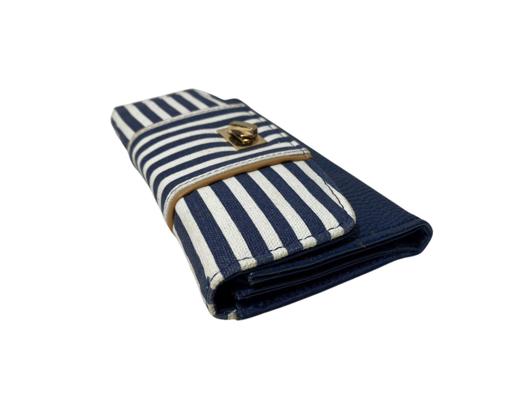 Fabretti Ladies Envelope Purse Striped Clutch Coin Credit Card Wallet New