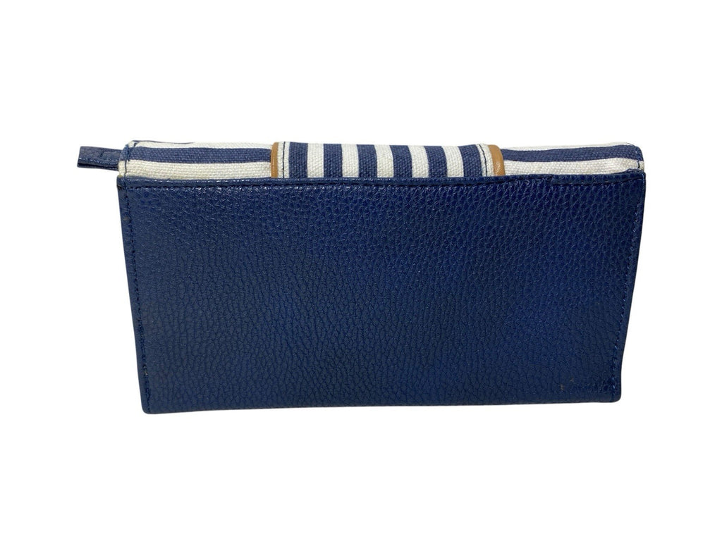 Fabretti Ladies Envelope Purse Striped Clutch Coin Credit Card Wallet New