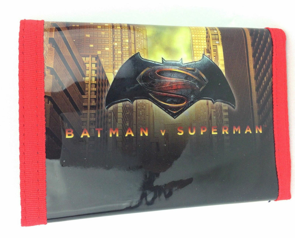 Dc Comics Batman Vs Superman Boys Kids Tri-Fold Coin Pouch Wallet New