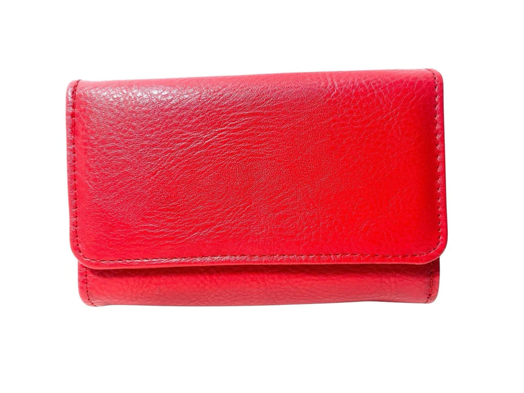 Ladies Trifold Faux Leather Zip Around Coin Credit Card Notes Purse New