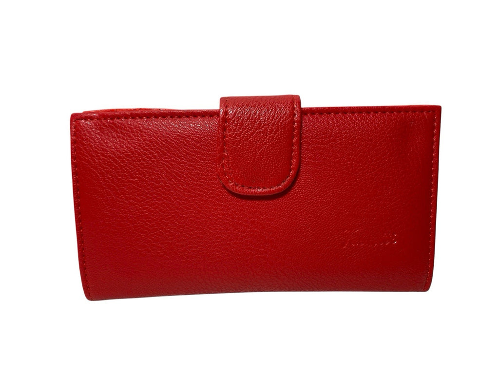 Fabretti Ladies Bifold Faux Leather Clip Top Coin Credit Card Notes Purse New