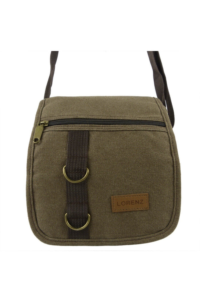 Lorenz Unisex Multi Purpose Small Canvas Cross Body Shoulder Travel Utility Bag
