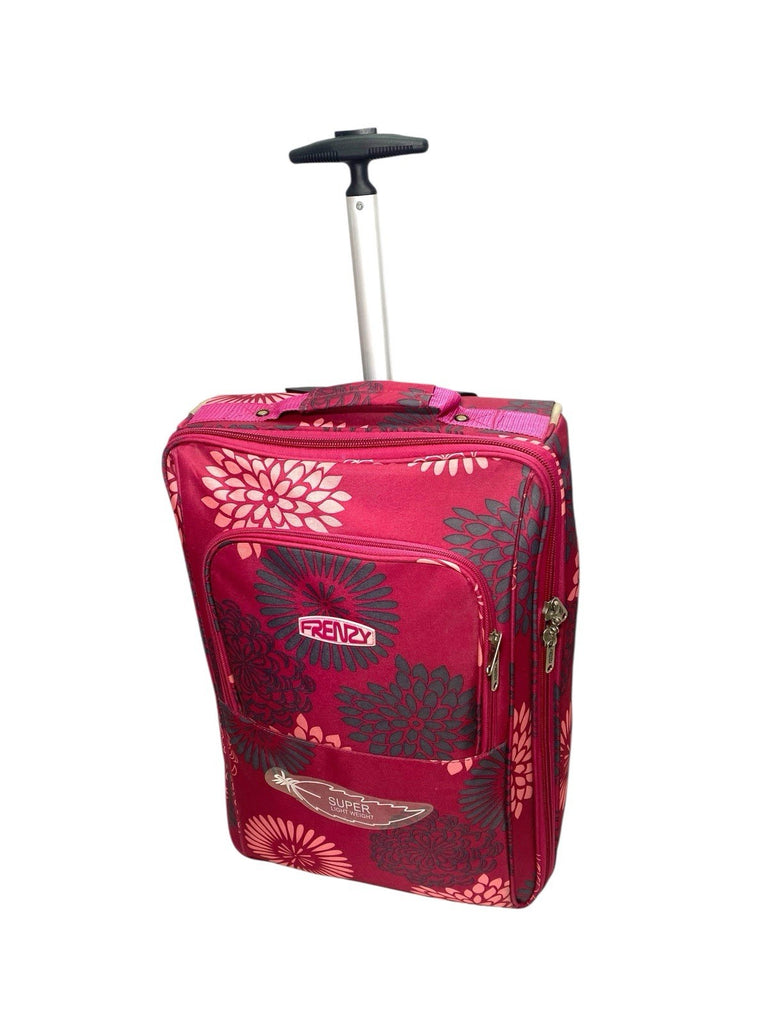 Frenzy 21" Lightweight 2 Wheel Carry On Hand Cabin Luggage Suitcase 36L Pink
