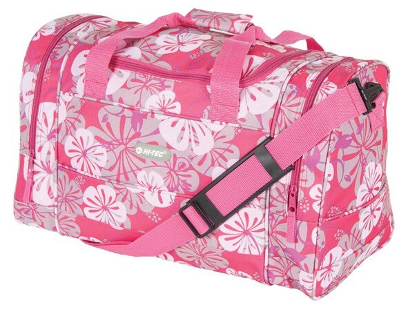 Hi Tec Ladies 18" Flower Holdall Gym PE Weekend Duffle Overnight Travel Bag New