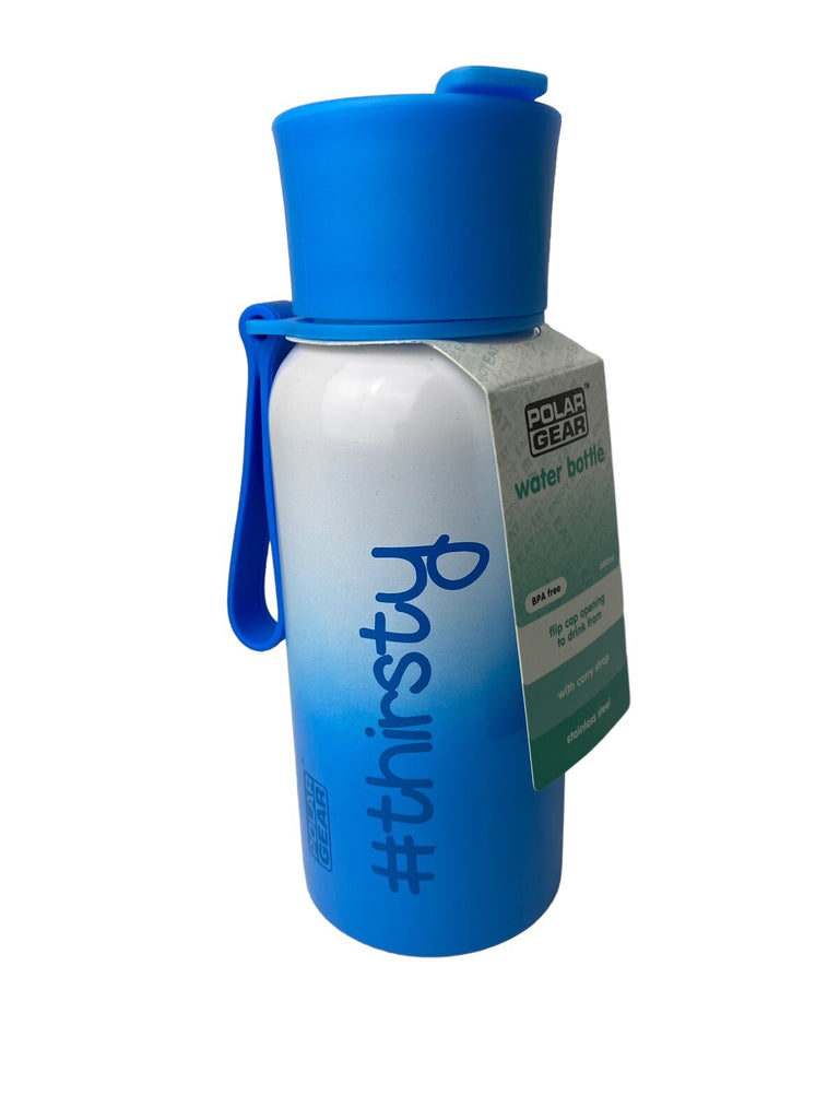 Polar Gear Blue Hashtag# Thirsty Logo 600 ML BPA Free Stainless Steel Flip Top