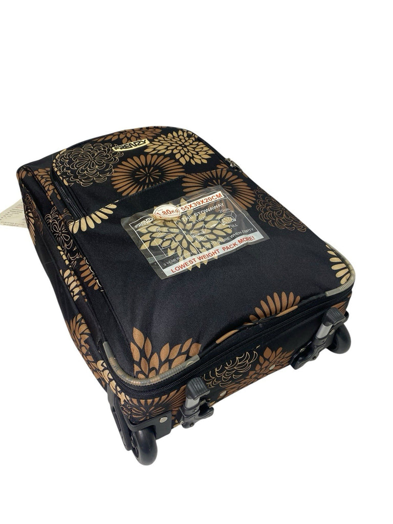 Frenzy 21" Lightweight 2 Wheel Carry On Hand Cabin Luggage Suitcase 36L Black