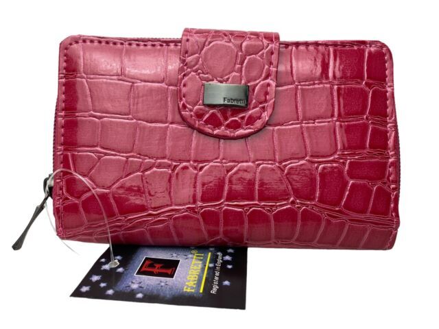 Fabretti Ladies Croc Fashion Purse Clutch Credit Card Wallet Coin Notes New
