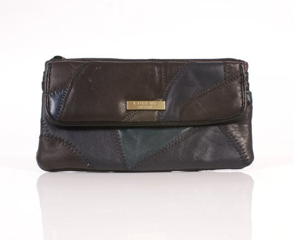 Lorenz Ladies Patchwork Leather Purse Super Soft with Zipped Coin Compartment