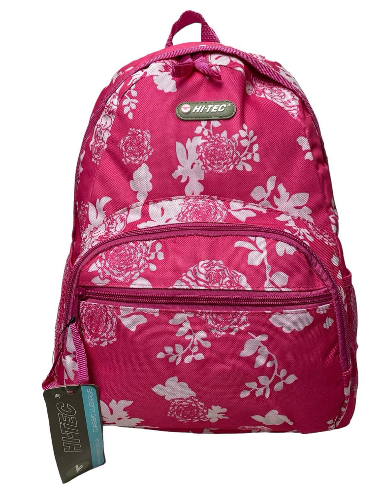 Hi Tec Ladies Flower Print Backpack Rucksack School Gym College Work Travel New