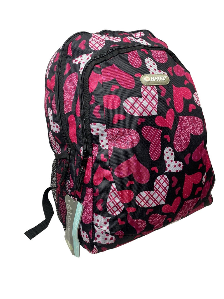 Ladies Hearts Backpack School College Gym Luggage Travel Rucksack Bag New