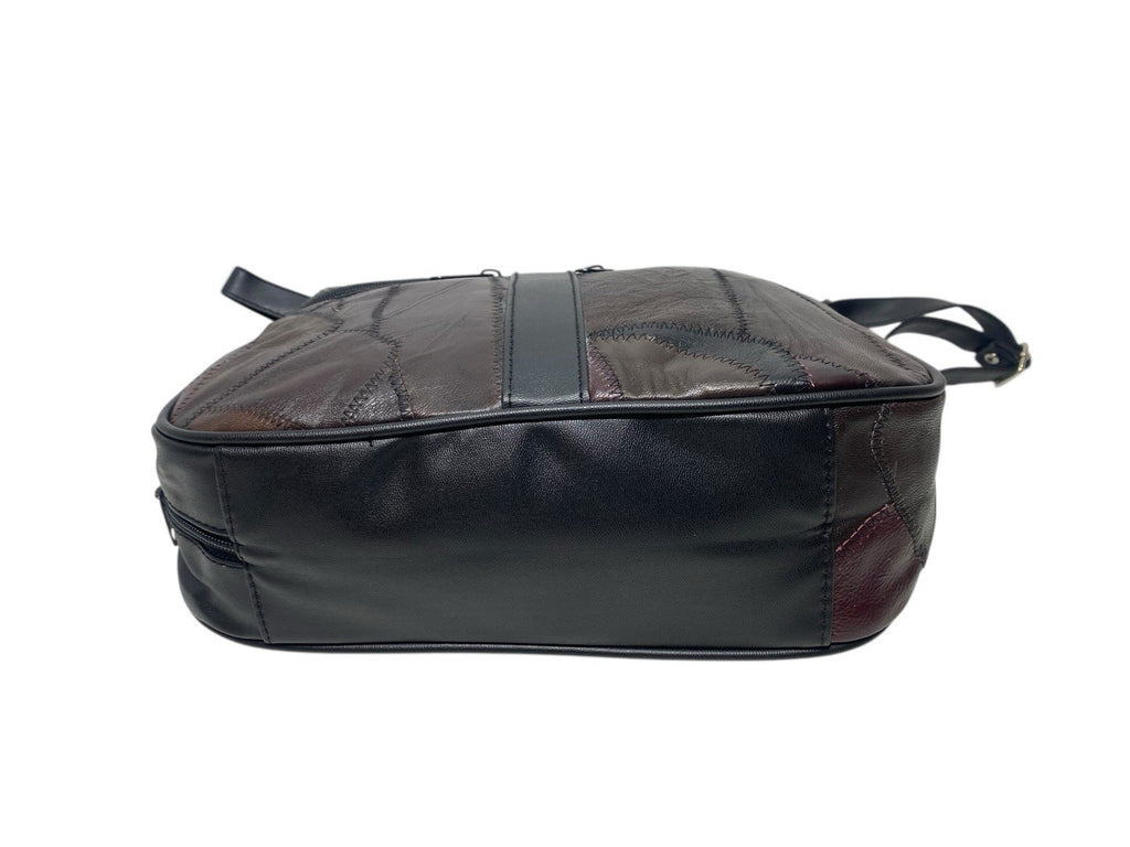 Lorenz Patchwork Leather Twin Top Leather Handbag Shoulder Cross Body Bag New