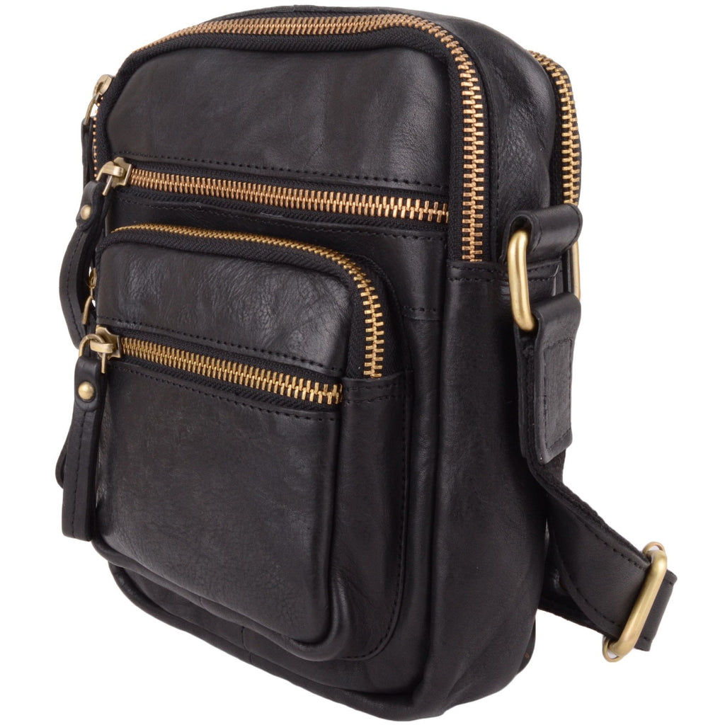 Soft Genuine Leather Unisex Travel Work Cross Body Bag London Leather Goods New